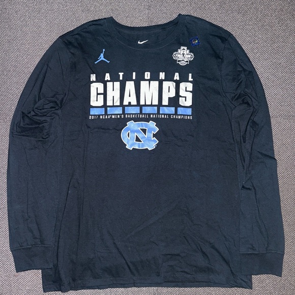 Nike Other - Nike Jordan UNC Tarheels National Champs Navy Long Sleeve Shirt XL